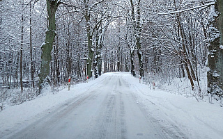 Ślisko na drogach regionu. Śnieg ma padać przez całą niedzielę